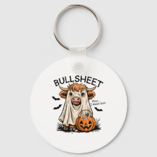 Ghost Cow Funny Halloween Spooky Moo Animal Costum Key Ring