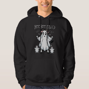 Ghost Cow Moo Crew I Mean Boo Halloween Farming Fa Hoodie