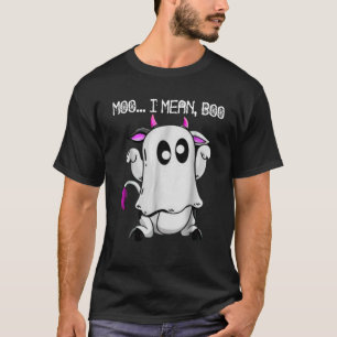Ghost Cow Moo I Mean Boo Funny Halloween Cow Boo T-Shirt