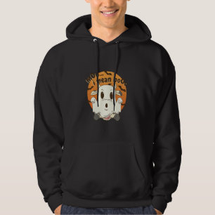 Ghost Cow Moo I Mean Boo Halloween Cow Lover Hoodie