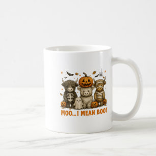 Ghost Cow Moo I Mean Boo Halloween Outfit Funny Co Coffee Mug