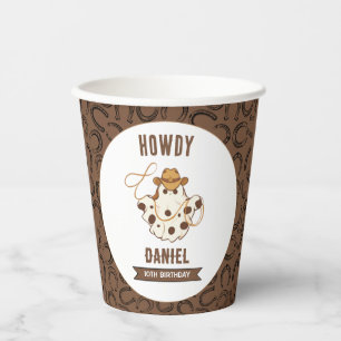 Ghost Cowboy Birthday Invitation Paper Cups