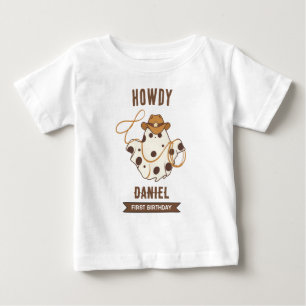 Ghost Cowboy First Birthday Baby T-Shirt