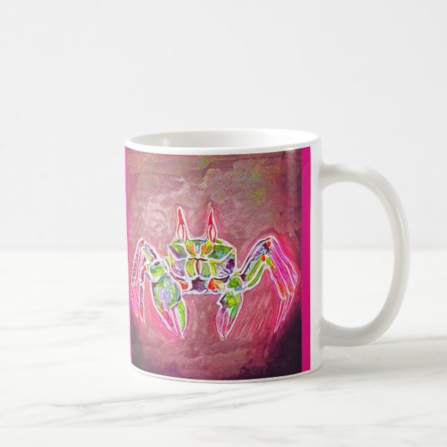 Ghost Crab in Pink Coffee Mug (Right)