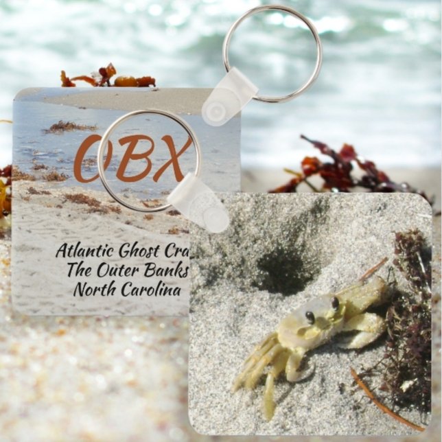 Ghost Crab OBX North Carolina Photographic Key Ring (Creator Uploaded)