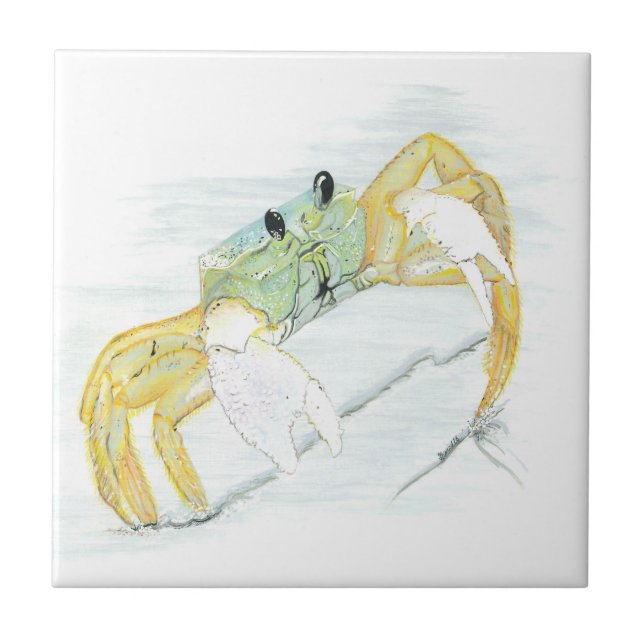 Ghost Crab on Beach Ceramic Tile (Front)