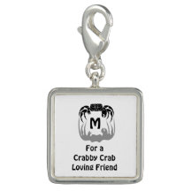 Ghost Crab Silhouette Casting a Shadow Monogram