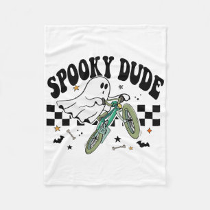 Ghost Cycling Bicycle Bike Retro Halloween Party C Fleece Blanket