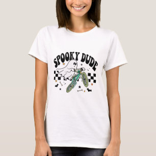 Ghost Cycling Bicycle Bike Retro Halloween Party C T-Shirt