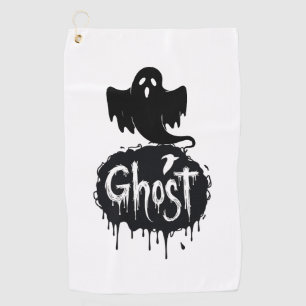 Ghost – Dark Horror Dripping Text Art Golf Towel