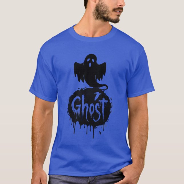 Ghost – Dark Horror Dripping Text Art T-Shirt (Front)