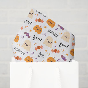 Ghost Decoupage Tissue Paper, Halloween Pumpkin Paper