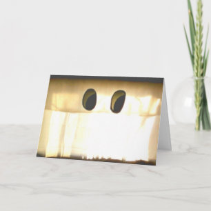 Ghost Disguised As A Curtain Card