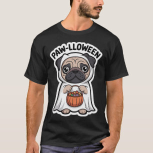 Ghost Dog Cute Pug T-Shirt
