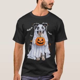 Ghost Dog Halloween Costume Spooky Season Dog Love T-Shirt
