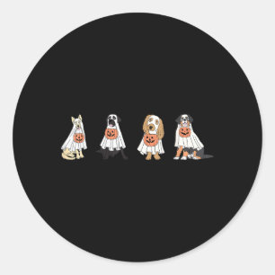 Ghost Dog Halloween Cute Classic Round Sticker
