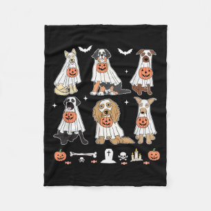 Ghost Dogs Funny Halloween Costumes Ghost Fleece Blanket