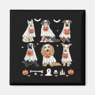 Ghost Dogs Funny Halloween Costumes Ghost Magnet