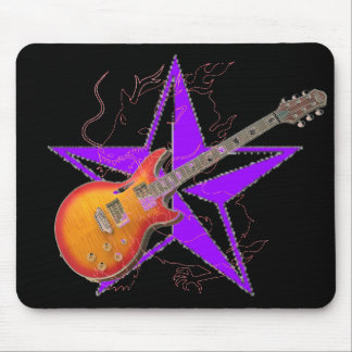 Ghost Dragon Purple Star Amber Guitar Mousepad