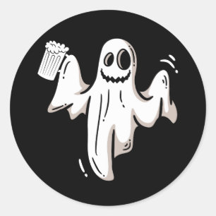 Ghost Drink Beer Funny Halloween Classic Round Sticker