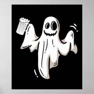 Ghost Drink Beer Funny Halloween Poster
