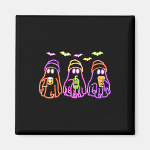 Ghost Drinking Coffee Funny Halloween Costume Coff Magnet
