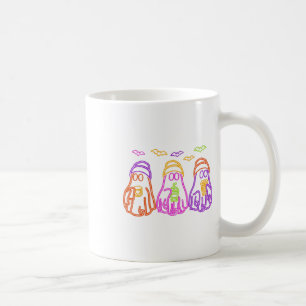 Ghost Drinking Coffee Funny Halloween Costume Coff Mug