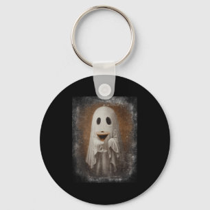 Ghost Drinking Espresso Martini Halloween Spooky A Key Ring