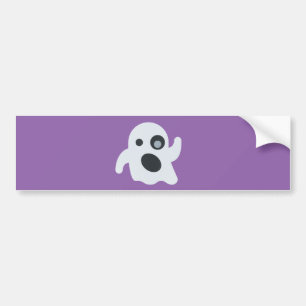 ghost emoji bumper sticker