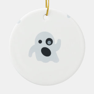 ghost emoji ceramic tree decoration