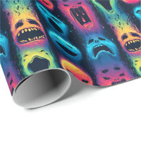 Ghost Emoji Glow - Haunted Neon Spirit Faces