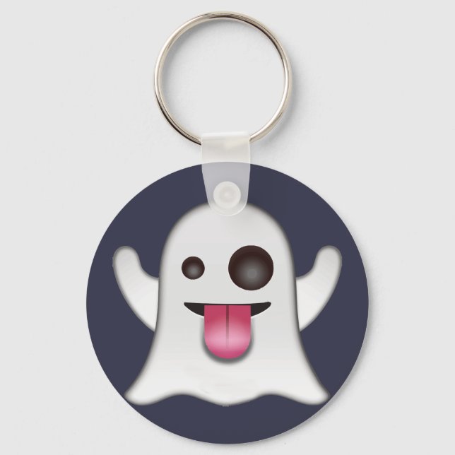 ghost_emoji key ring (Front)