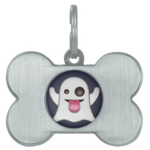Ghost emoji pet name tag