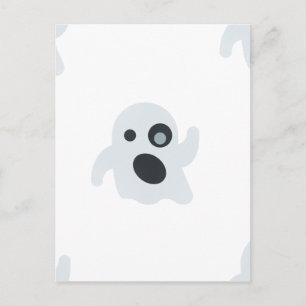 ghost emoji postcard