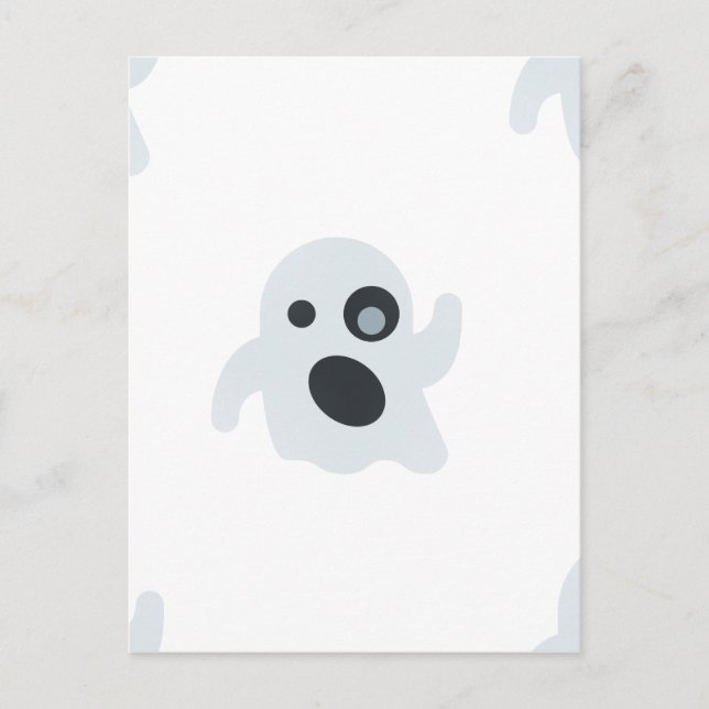 ghost emoji postcard (Front)