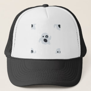 ghost emoji trucker hat