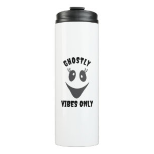 Ghost Face Ghostly Vibes Only Custom Halloween Thermal Tumbler