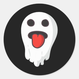 Ghost Face Outfit For Halloween Costumes Halloween Classic Round Sticker