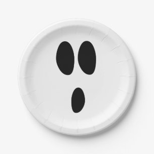 Ghost Face Paper Plate