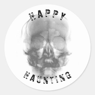 Ghost Face Skull Halloween Haunting Party Classic Round Sticker