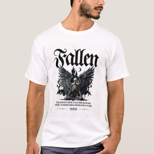 Ghost Fallen Skeleton Wings Shirt, Gift For Men's T-Shirt (Front)