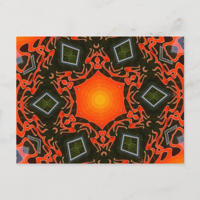 Ghost Flames & Diamonds Postcard (Front)