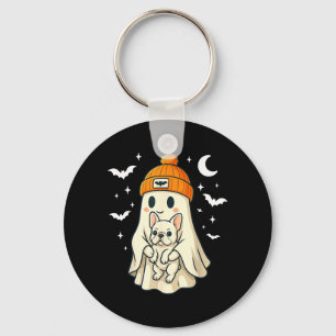 Ghost French Bulldog Toy Bulldog Lover Halloween Key Ring