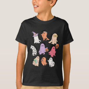 Ghost Friends Halloween AAC SLP Squad Speech Langu T-Shirt