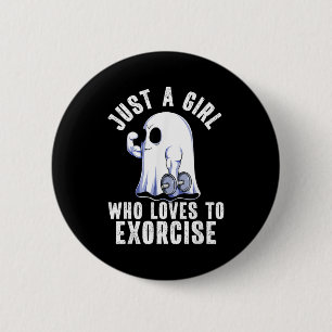 Ghost Funny Gym Workout Bodybuilding Soky Hallowee 6 Cm Round Badge