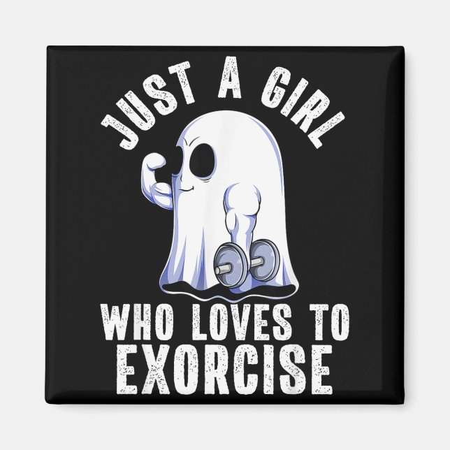 Ghost Funny Gym Workout Bodybuilding Soky Hallowee Magnet (Front)