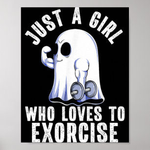 Ghost Funny Gym Workout Bodybuilding Soky Hallowee Poster