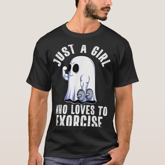 Ghost Funny Gym Workout Bodybuilding Soky Hallowee T-Shirt (Front)