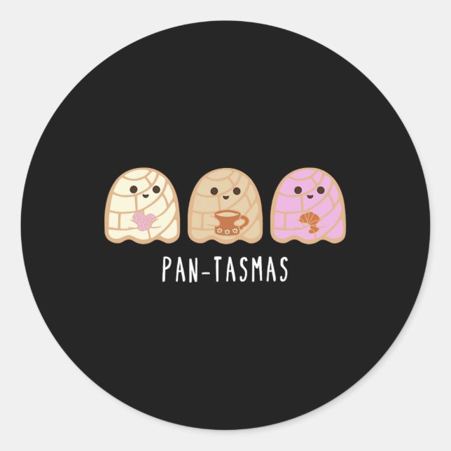 Ghost Funny Spooky Conchas Mexican Ghost  Classic Round Sticker (Front)