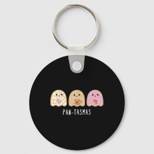 Ghost Funny Spooky Conchas Mexican Ghost Key Ring
